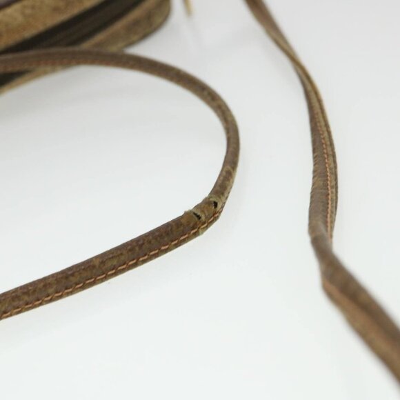 GUCCI Web Sherry Line GG Canvas Shoulder Bag PVC Leather Beige Green - Picture 7 of 16